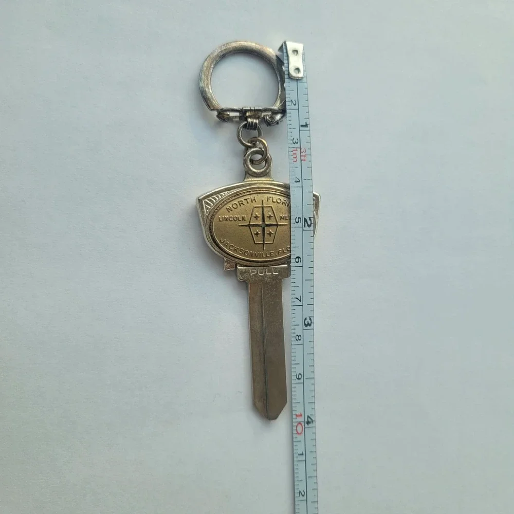 Vintage Lincoln Mercury North Florida Jacksonville Key Blank Keychain Pull Apart